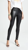 COMMANDO PERFECT CONTROL FAUX LEATHER LEGGINGS BLACK,COMMA40353