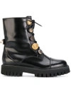 DOLCE & GABBANA BIKER BOOTS WITH DECORATIVE BUTTONS,CT0351AC80112335148