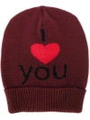 Raf Simons I Love You Embroidered Beanie