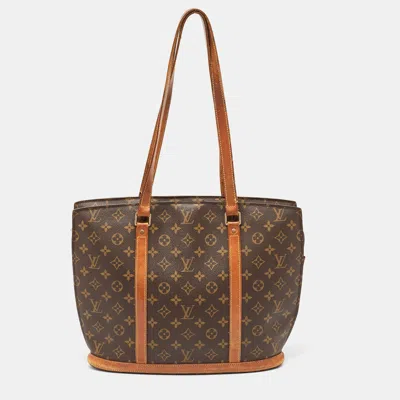 Pre-owned Louis Vuitton Monogram Canvas Babylone Bag In Brown