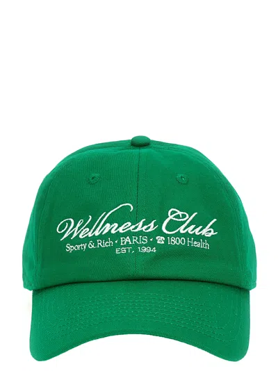 Sporty And Rich 1800 Health Logo-embroidered Cap In Green