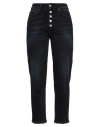 Dondup Woman Jeans Black Size 30 Cotton, Elastane In Blue