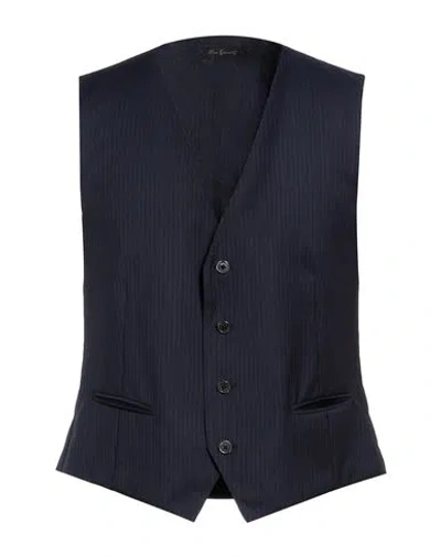 Tombolini Man Tailored Vest Midnight Blue Size 42 Virgin Wool, Elastane