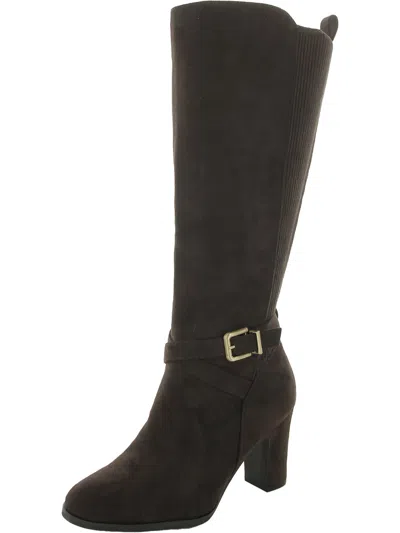 White Mountain Women's Teals Regular Calf Knee High Dress Boots In Dark Brown