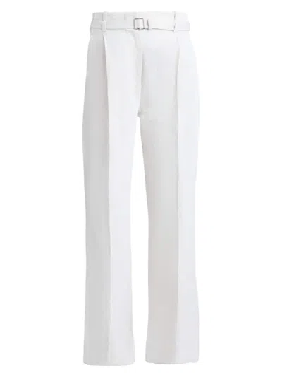 Proenza Schouler Dana High-waist Cotton-linen Trousers In Ecru