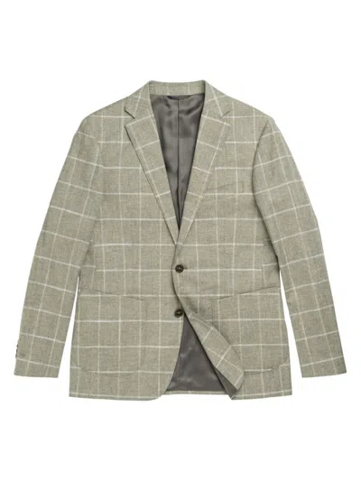 Rodd & Gunn Men's Rossmore Check Cotton-blend Slim-fit Two-button Blazer In Sage