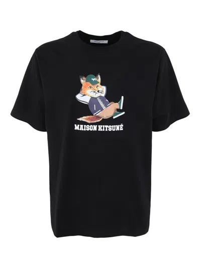 Maison Kitsuné Maison Kitsune Dressed Fox Easy Tee Shirt Black