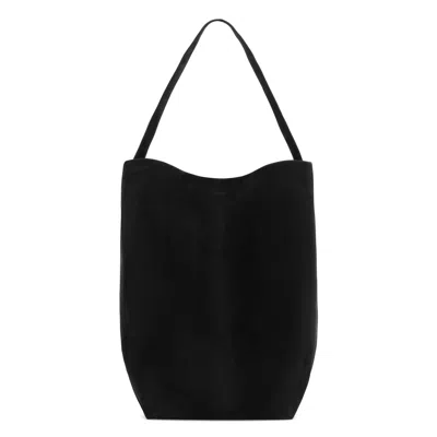 The Row Large N/s Black Nubuck Tote Bag