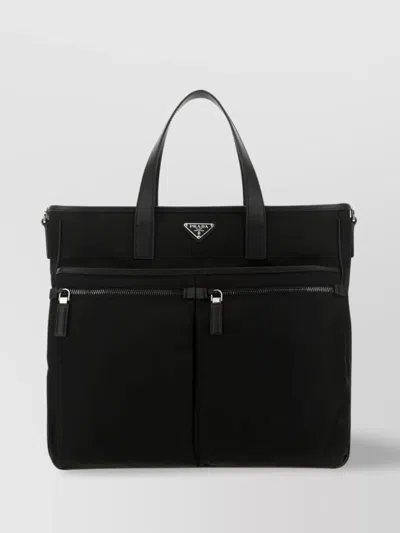 Prada Black Nylon Handbag In F0002