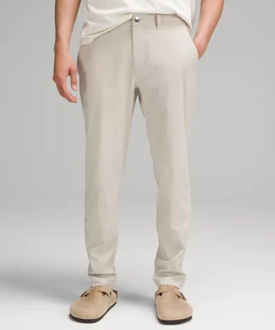 Lululemon Abc Slim-fit Trousers 34"l Wovenair In Neutral