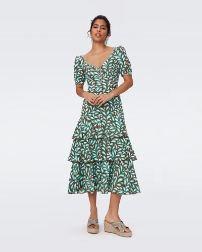 Diane Von Furstenberg Aire Cotton Dress By  In Size 14 In Multi