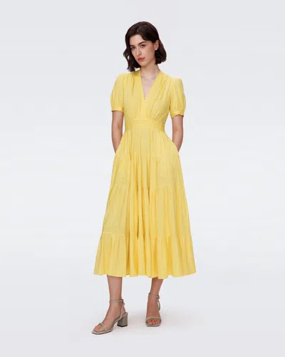 Diane Von Furstenberg Darby Dress By  In Size 14 In Yellow