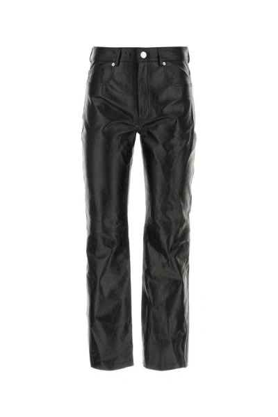 Ami Alexandre Mattiussi Leather Trouser In Black