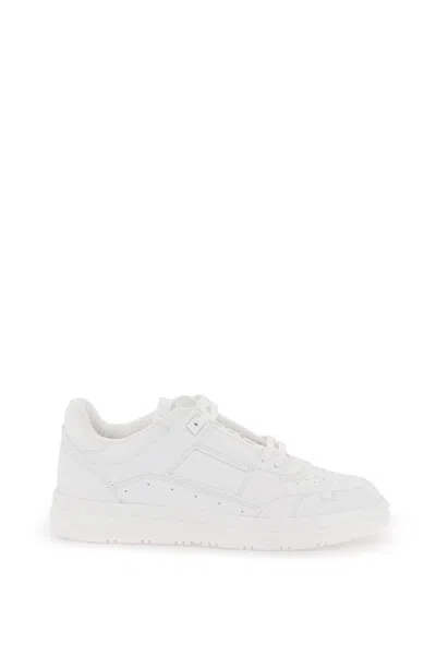 Valentino Garavani Valentino  - Freedots Leather Low-top Sneakers In White