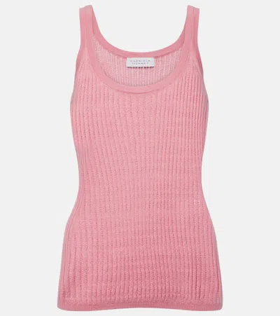Gabriela Hearst Nevin Pointelle Cashmere And Silk Tank Top In Pink