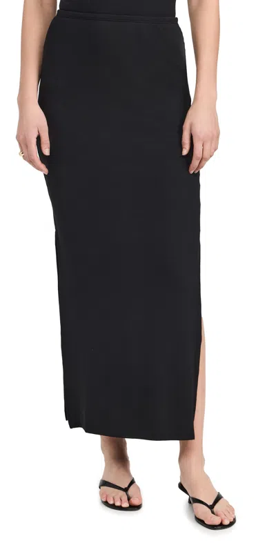 Lna Steph Ribbed Skirt In Black