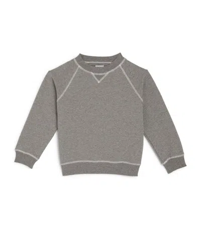 J & Josh Kids'  Organic Cotton-blend Sweatshirt (2-14 Years) In Grey