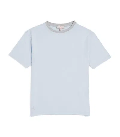 Homebody Kids' Contrast-neck T-shirt (4-16 Years) In Blue