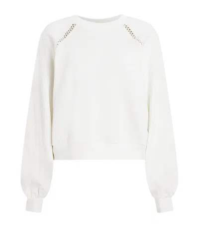 Allsaints Organic Cotton Ewelina Sweatshirt In Chalk White