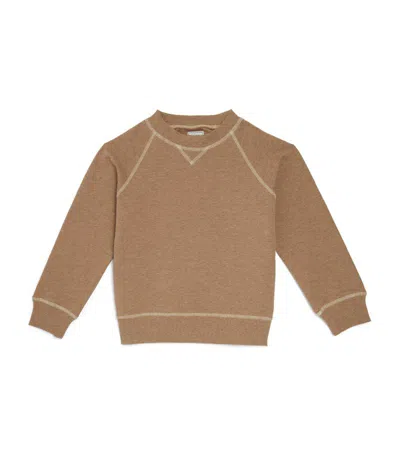 J & Josh Kids'  Organic Cotton-blend Sweatshirt (2-14 Years) In Brown