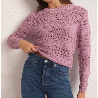Z Supply Open Yarn Sweater In Pink