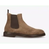 Brunello Cucinelli Mens Dark Brown Chunky-sole Pull-tab Suede Chelsea Boots