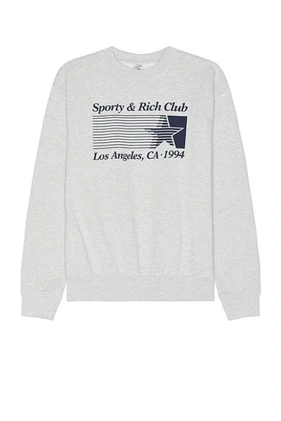 Sporty And Rich Starter Logo-print Sweatshirt In Grey
