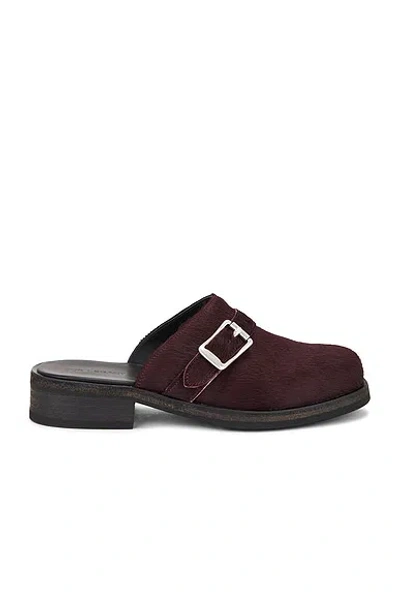 Our Legacy Camion Mule In Bordeaux Hair On Hide