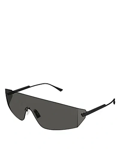 Bottega Veneta Light Ribbon Mask Metal Sunglasses, 99mm In Black/gray Solid