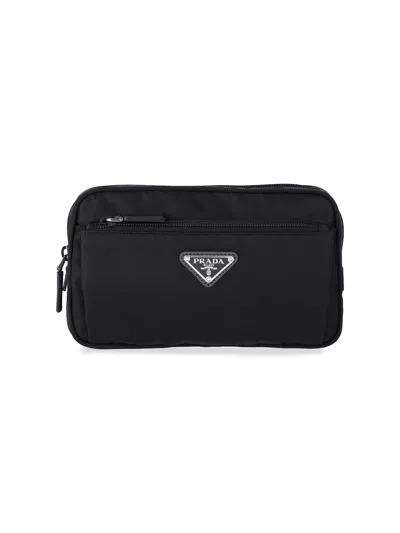 Prada 're-nylon' Belt Bag In Black  
