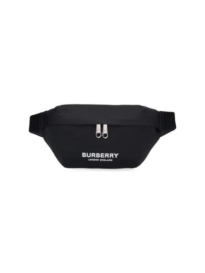 Burberry Econyl Logo Sonny Belt Bag In Black  