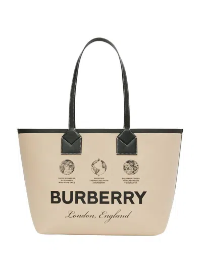 Burberry Heritage Shopping Bag In Beige