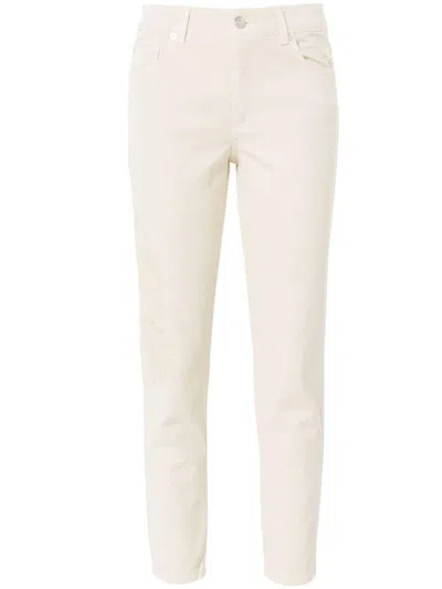 Ermanno Firenze Cotton Skinny Jeans In Beige