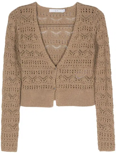Iro Leylae Open-knit Cardigan In Brown