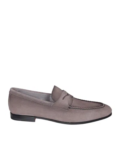 Santoni Loafers In Grey