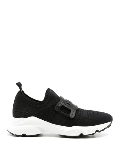 Tod's Kate Technical Fabric Sneakers In Black