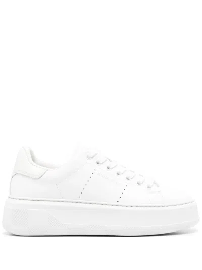 Woolrich Chunky Court Leather Trainers In White