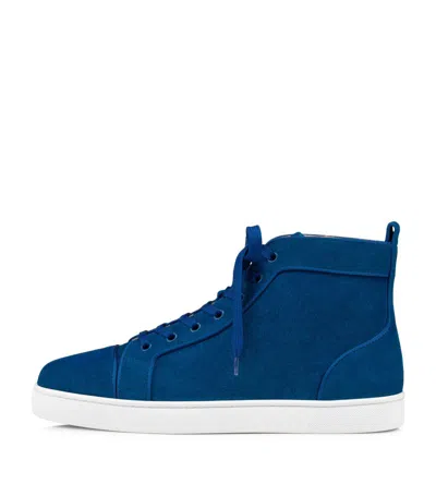 Christian Louboutin Louis Orlato Suede High-top Trainers In Multi