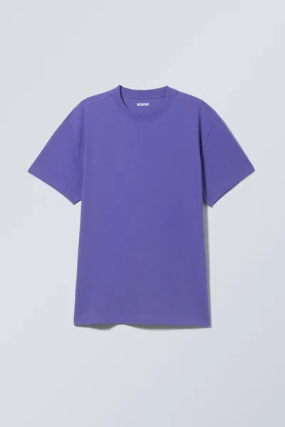 Weekday Oversized Heavyweight T-shirt In Purple