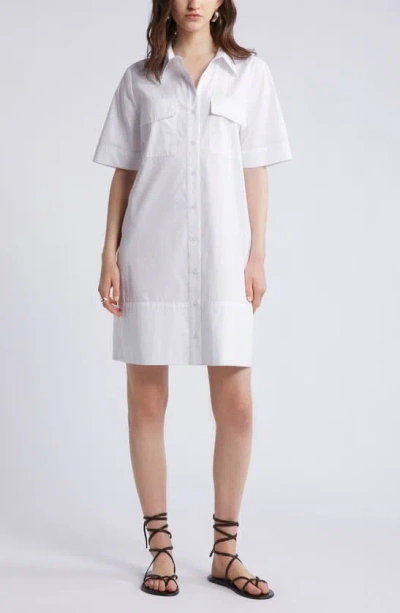 Nordstrom Oversize Cotton Poplin Shirtdress In White