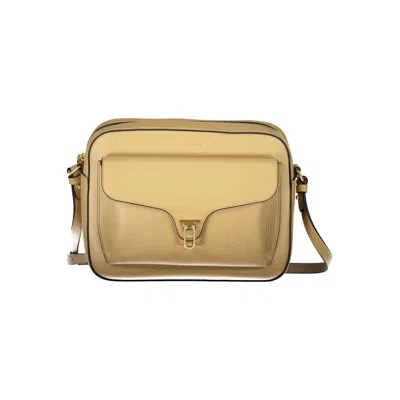 Coccinelle Beige Leather Handbag In Yellow