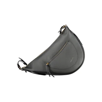 Coccinelle Black Leather Handbag In Gray