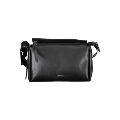 Calvin Klein Black Polyester Handbag In Burgundy