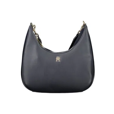 Tommy Hilfiger Blue Polyester Handbag In Black
