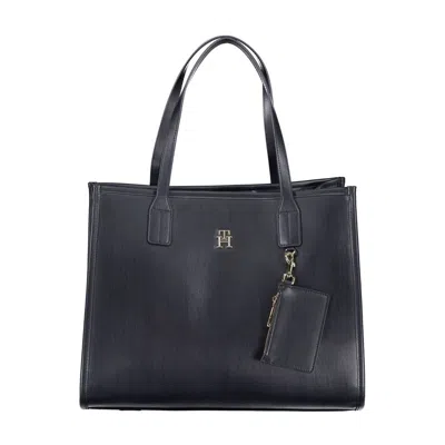 Tommy Hilfiger Blue Polyethylene Handbag In Black