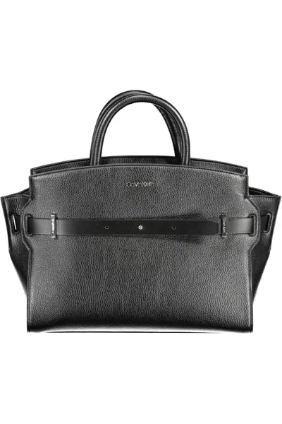 Calvin Klein Chic Black Handbag With Contrasting Details