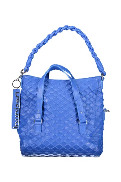 Desigual Chic Blue Contrasting Detail Handbag In Black