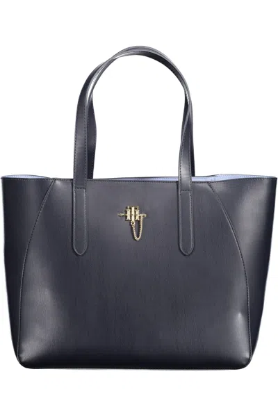 Tommy Hilfiger Chic Blue Shoulder Bag With Contrasting Details In Black