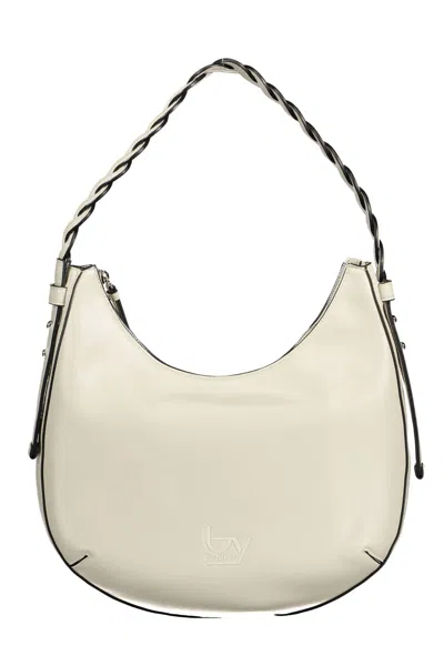 Byblos Chic Contrasting Detail White Pvc Handbag In Neutral