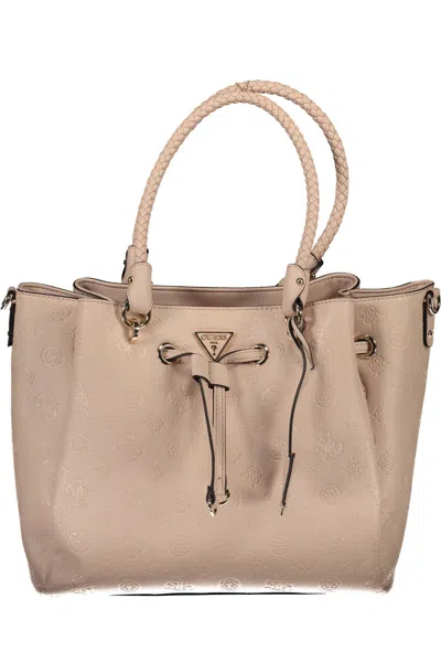 Guess Jeans Chic Pink Drawstring Handbag – Timeless Elegance In Neutral